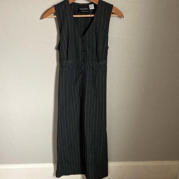 Vintage Dresses & Skirts - Vintage Gray Maxi Dress Size 5/6
